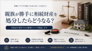 親族が遺産を勝手に処分したらどうなる
