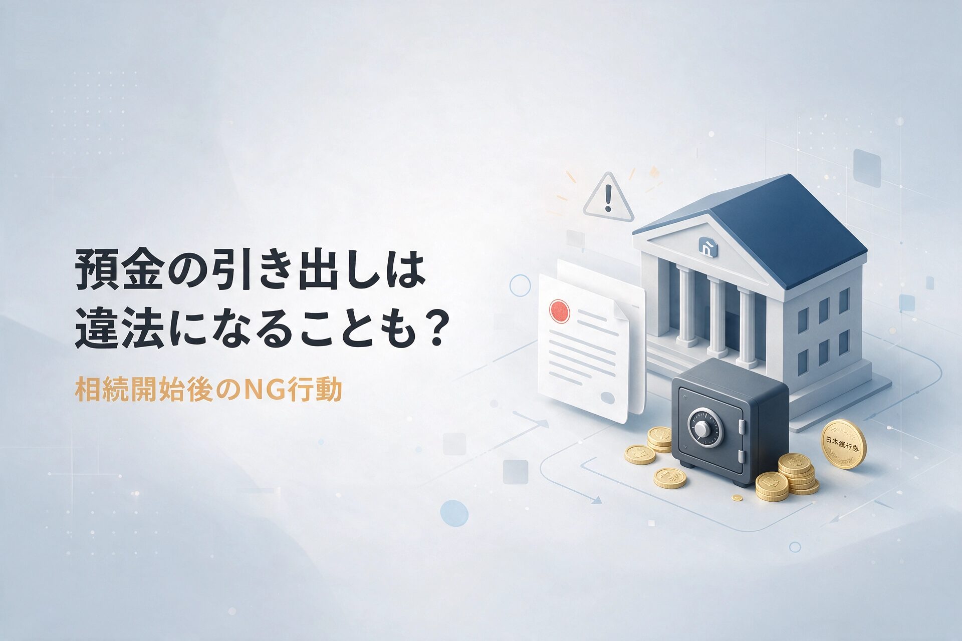 相続後預金引出しNG行動